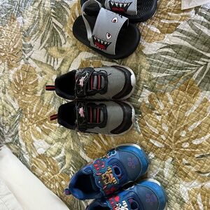 Kids Blue and Gray Shoes Set